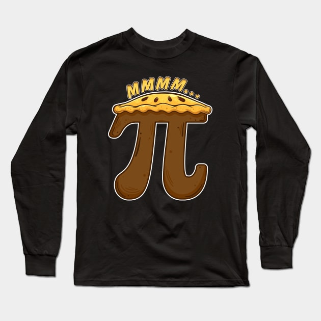 Mmmm Pi - Pie Day for Pi Day Long Sleeve T-Shirt by TextTees